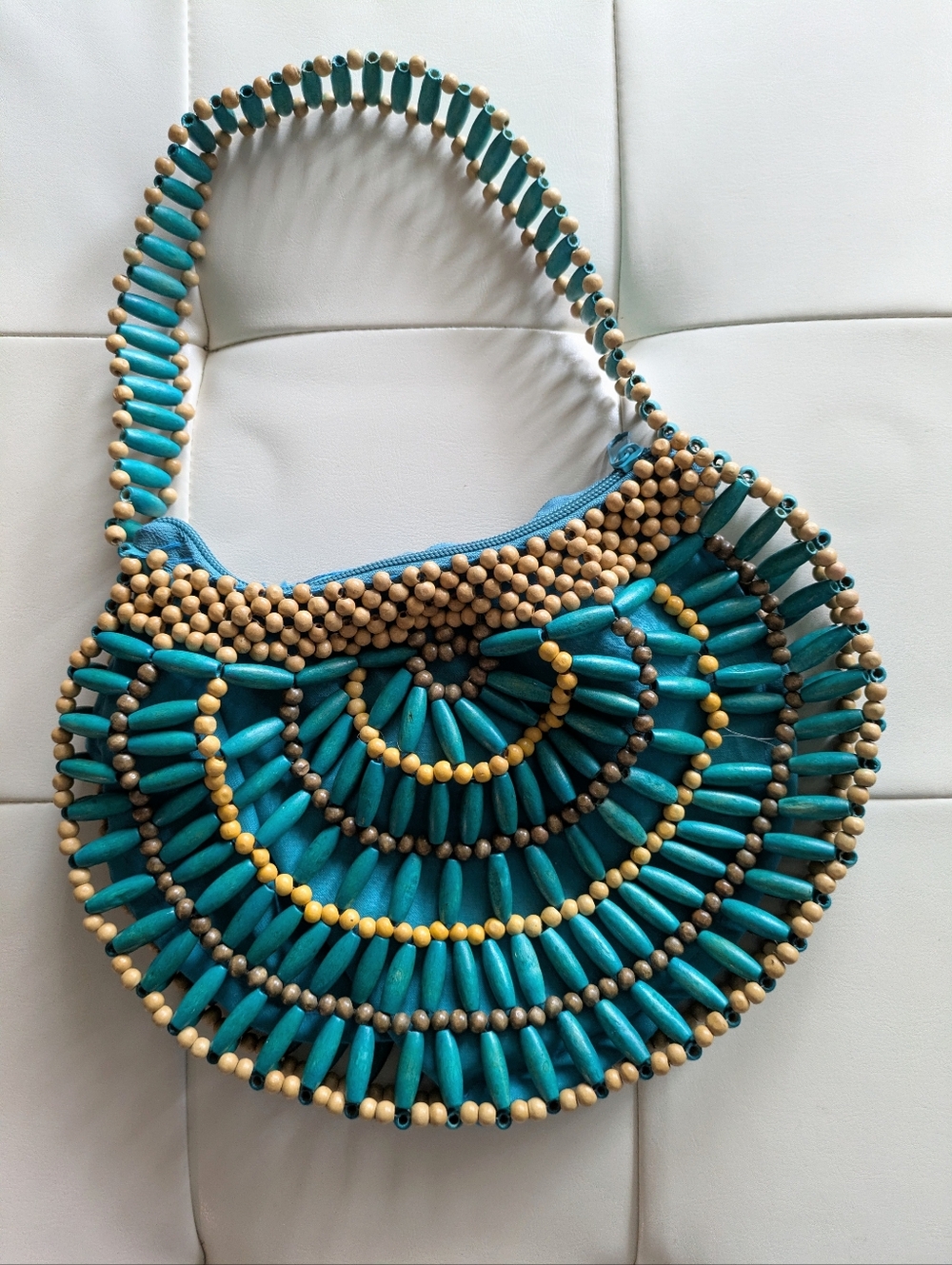 Wooden Beaded Bag